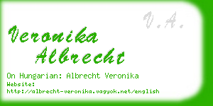 veronika albrecht business card